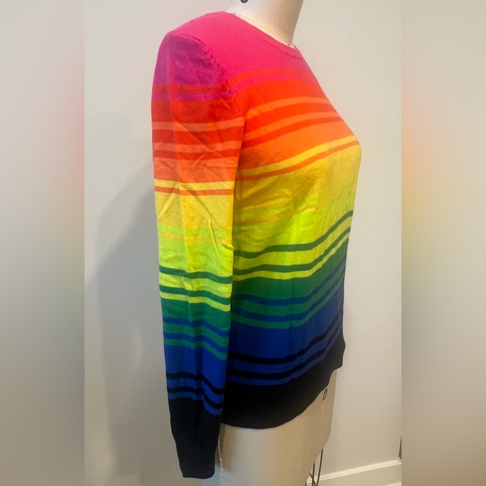 NWOT Riley & Rae Multicolor Striped Crew Neck Sweater - Picture 2 of 4